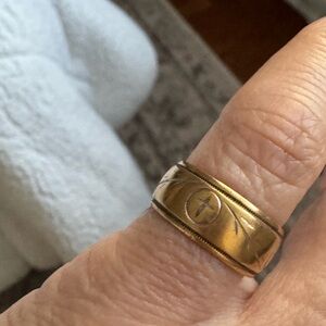 Frederick Goldman USA 14K vintage engraved wedding band size 5.5